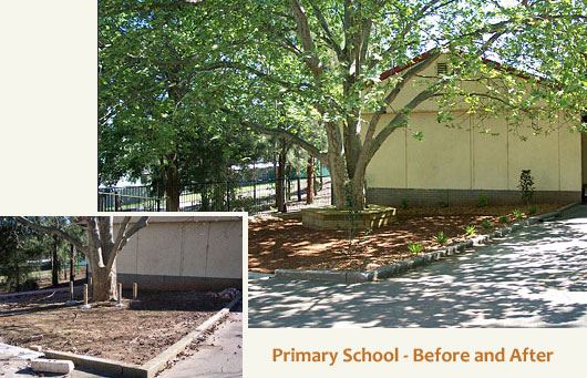 Primary school playground - before and after